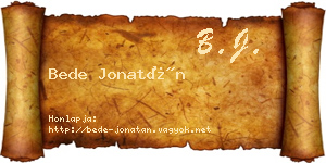 Bede Jonatán névjegykártya